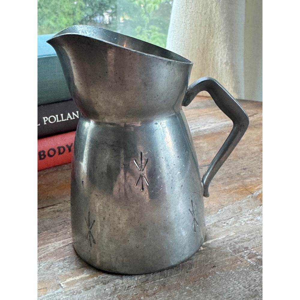 Vintage‎ Pewter Norway Starburst Pitcher MCM Creamer 675/1 4.5 Inch